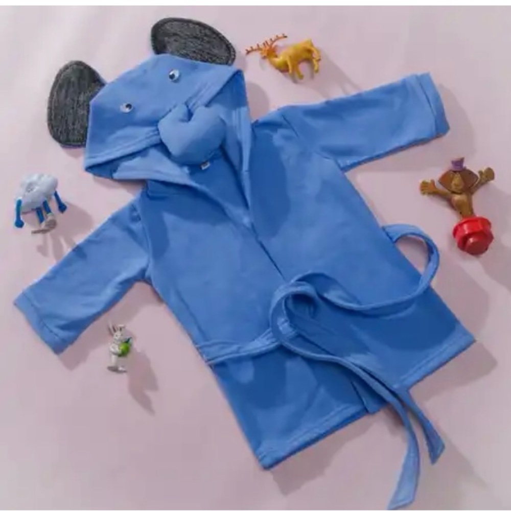Blue Elephant Baby/Toddler Bath Towel/Robe